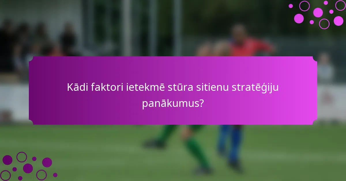 Kādi faktori ietekmē stūra sitienu stratēģiju panākumus?